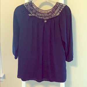 Navy blouse